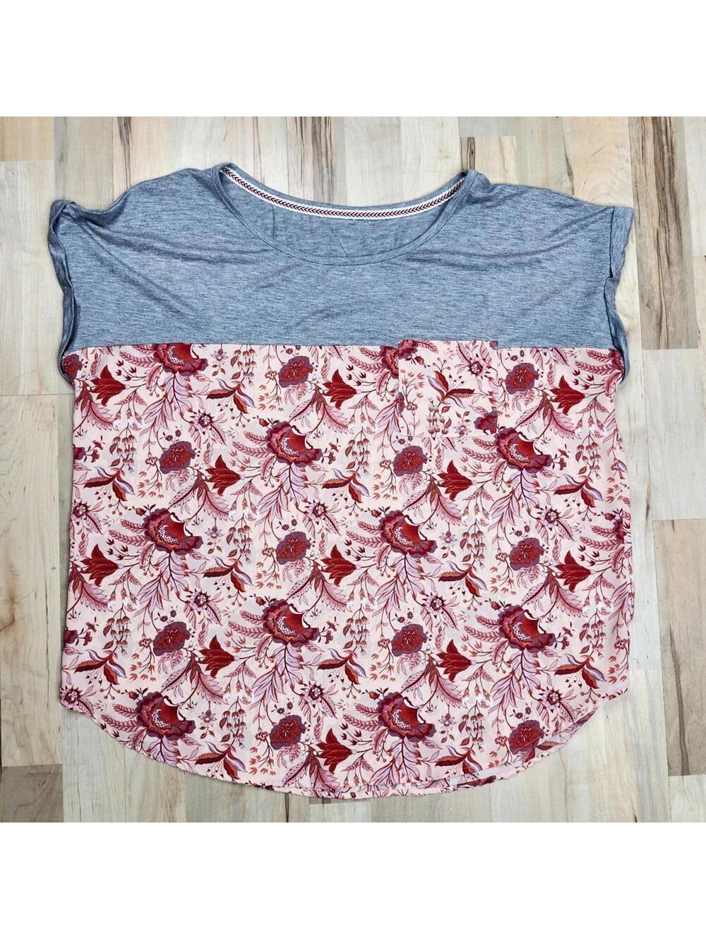 Cozy Floral Patterned Casual Top for Women